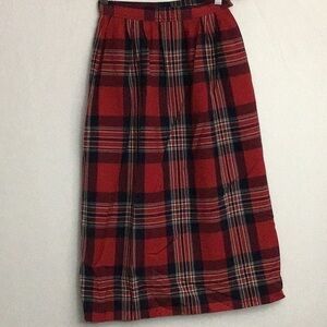 VTG 1980’s Pendleton USA Plaid Skirt 4 Petite Red